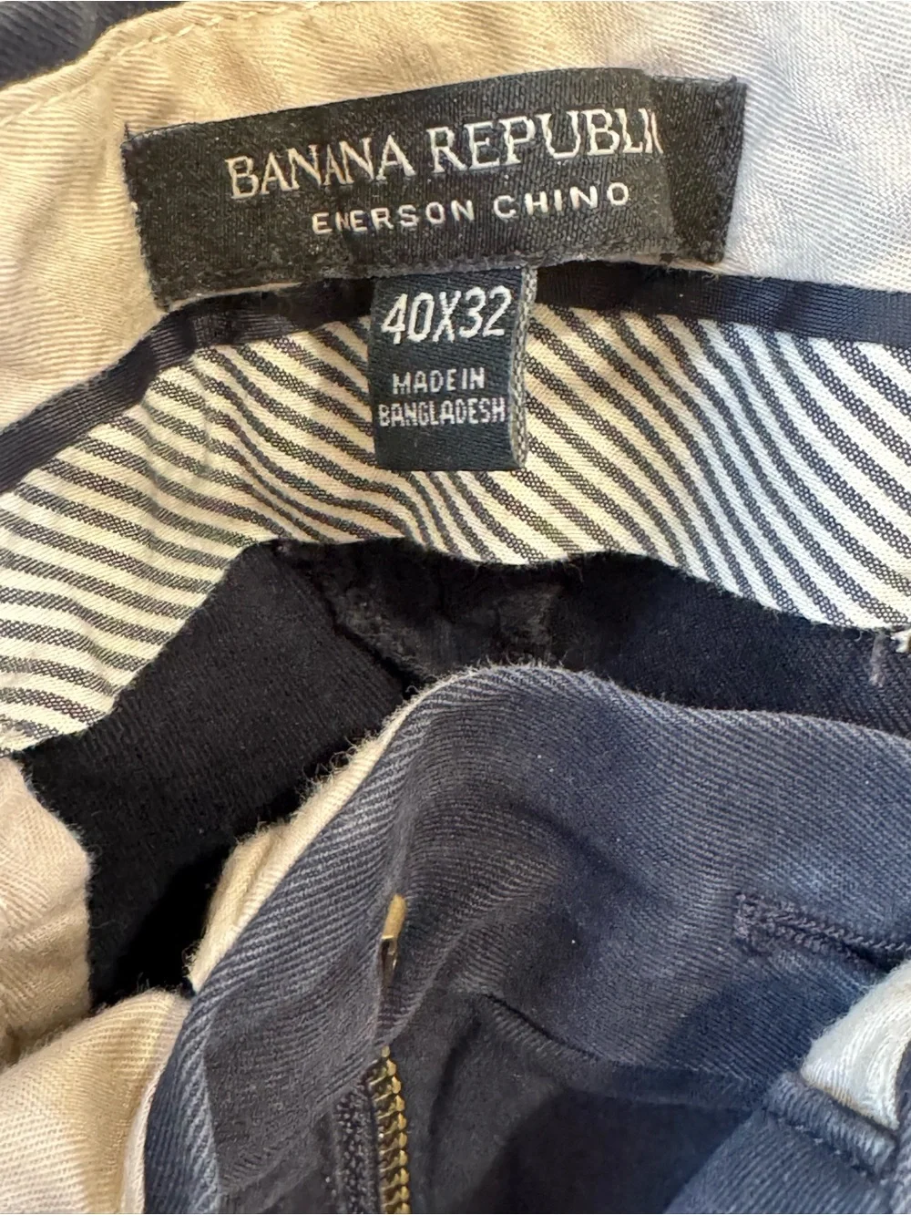 Banana Republic Men Classic Navy Chino Pants Emerson Size 40